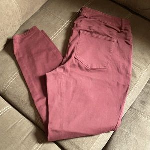 Burgundy maurices Jeggings.
